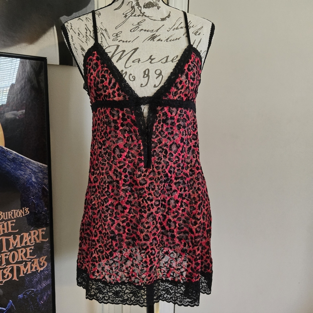 Victoria's Secret The Lacie - Leopard Print Slip Dress Size Large